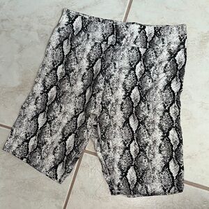Snakeskin Bike Shorts in cotton